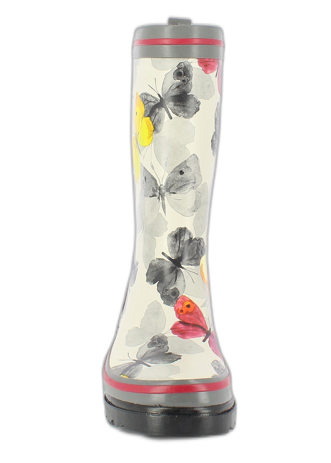 Beck Damen Gummistiefel Schmetterling Gummistiefel (wasserdicht, für trockene Füße bei Regenwetter) weicher flexibler Naturkautschuk, herausnehmbare Innensohle – Bild 4 von 5
