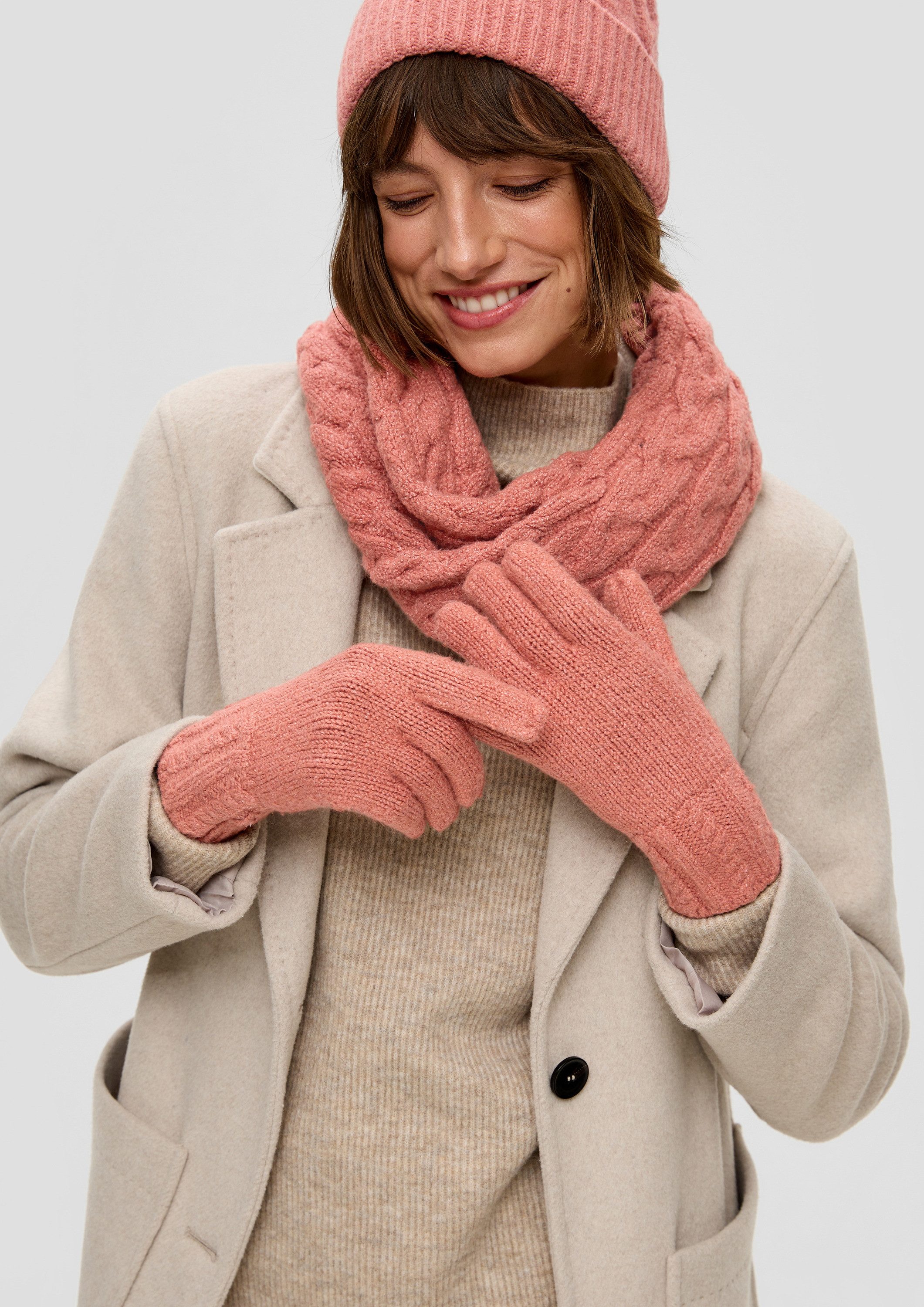 s.Oliver Strickhandschuhe Handschuhe Strickhandschuhe aus Baumwollmix günstig online kaufen