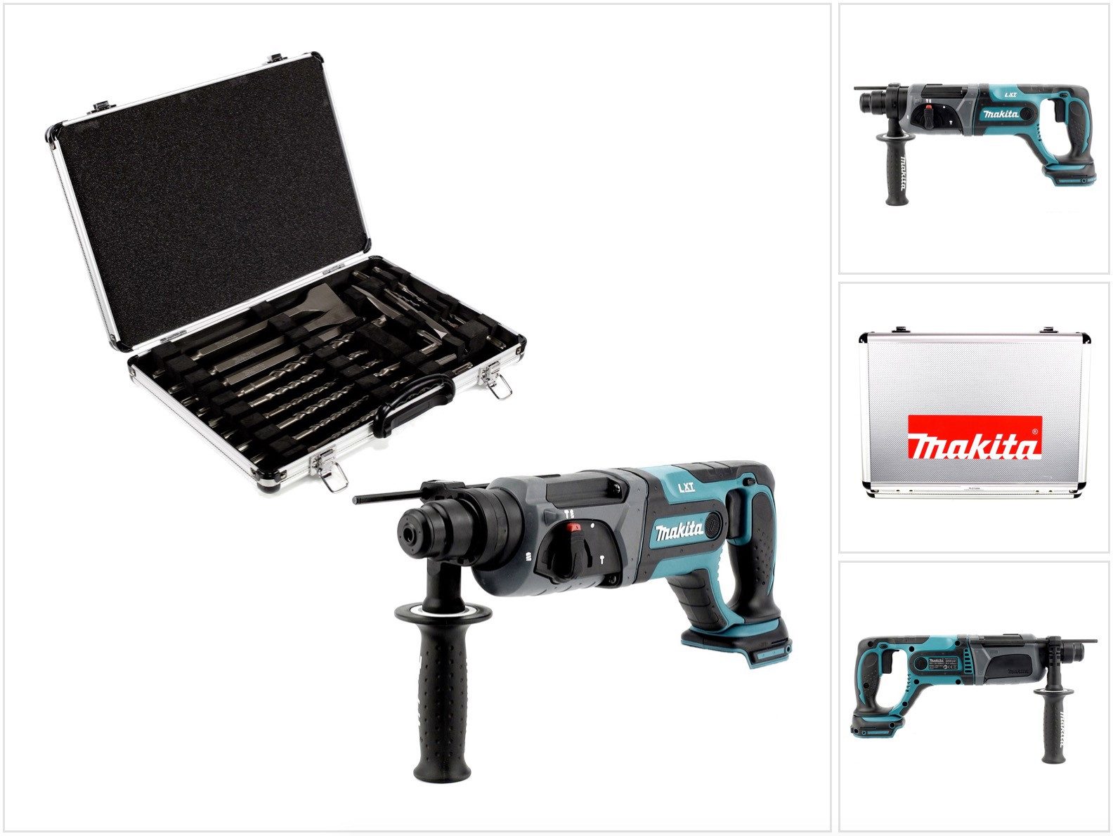 Makita Akku-Bohrhammer DHR 241 Z 18 V Li-Ion mit SDS-Plus Aufnahme Solo