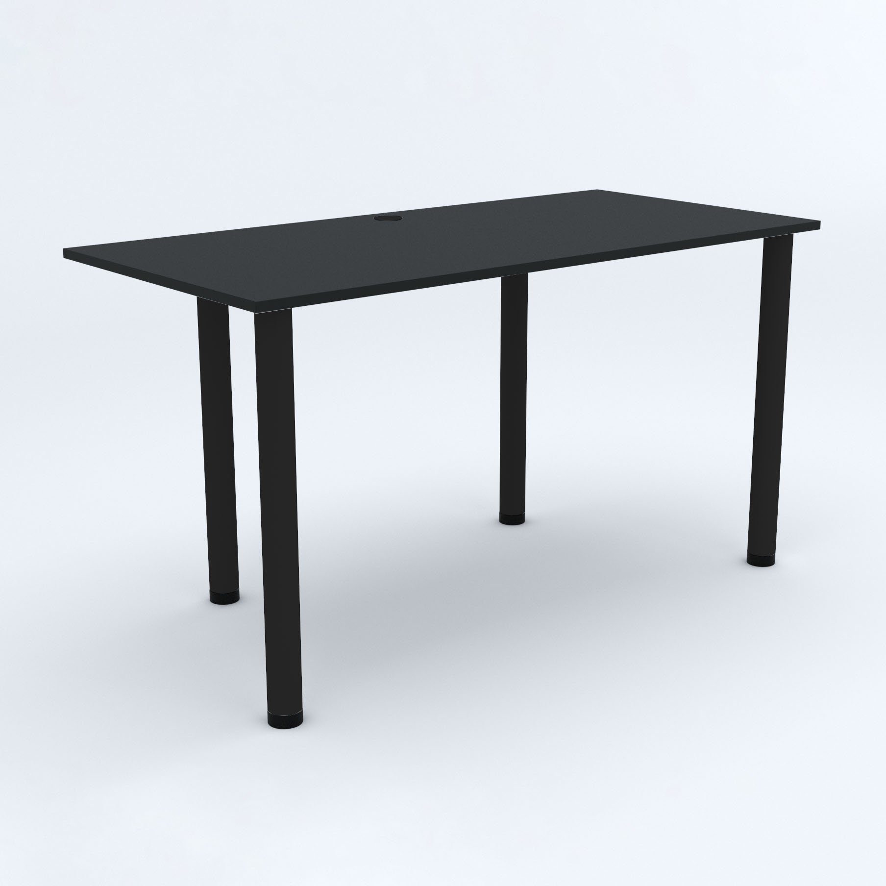 2mm mit schwarze Kantenumleimung Schreibtisch AKKE Beinen Schreibtisch, PVC