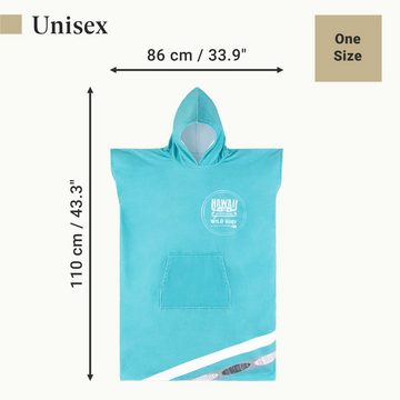 HOMELEVEL Bademantel Badeponcho Unisex - Surf Poncho aus Baumwolle und Polyester, Baumwolle