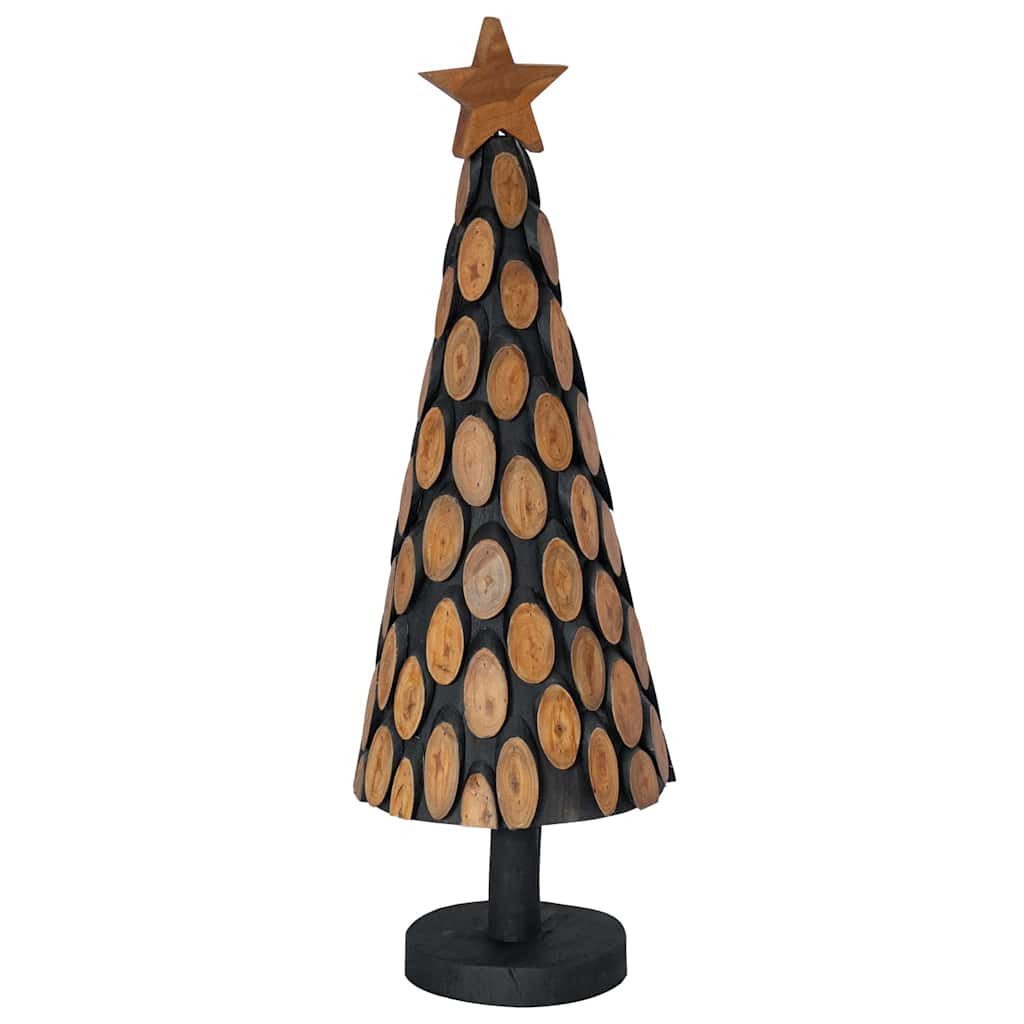 vidaXL Künstlicher Weihnachtsbaum Weihnachtsbaum mit Ständer Braun 90 cm Massivholz