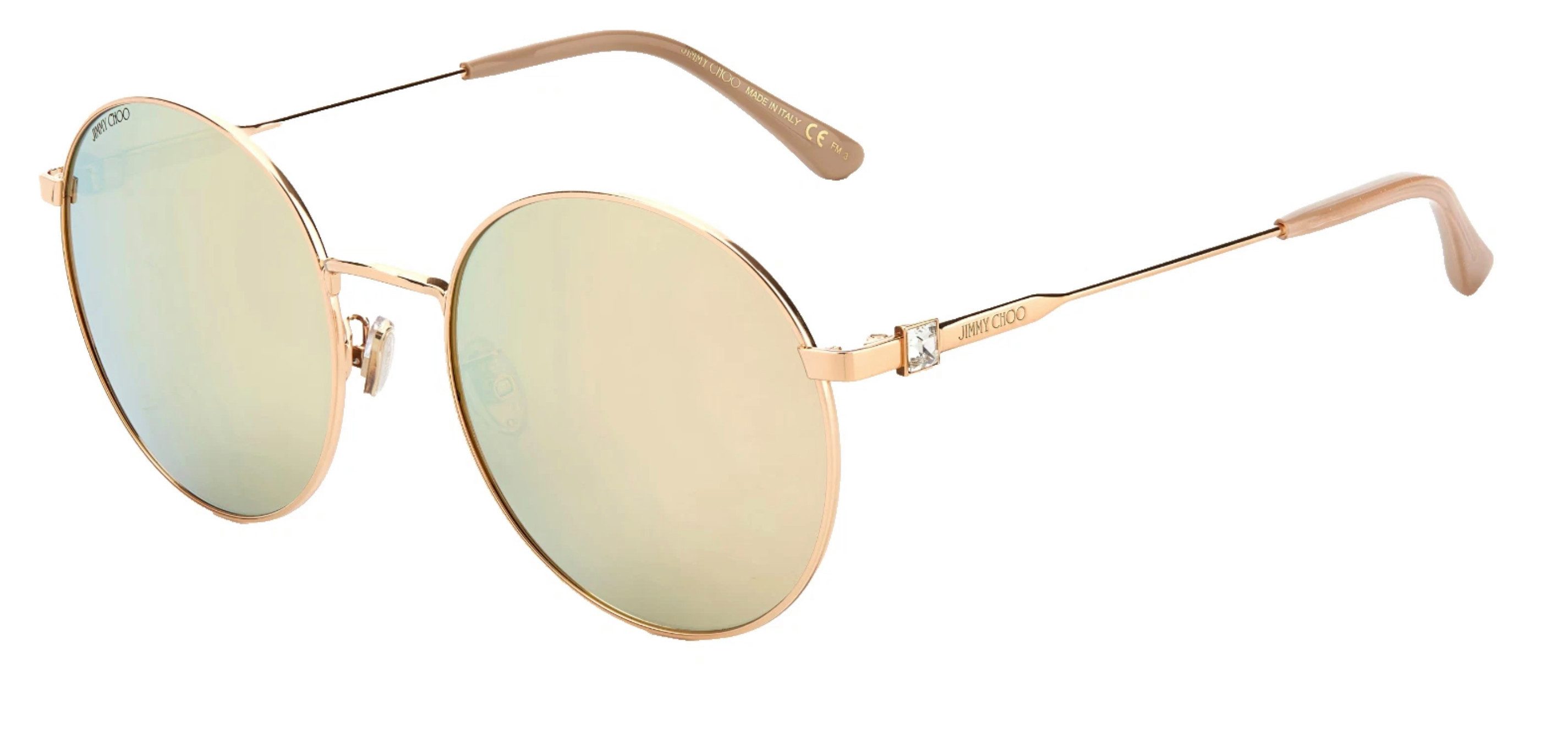 JIMMY CHOO Sonnenbrille EYEWEAR KAT Sonnenbrille Brille Gold Swarovski Kris günstig online kaufen