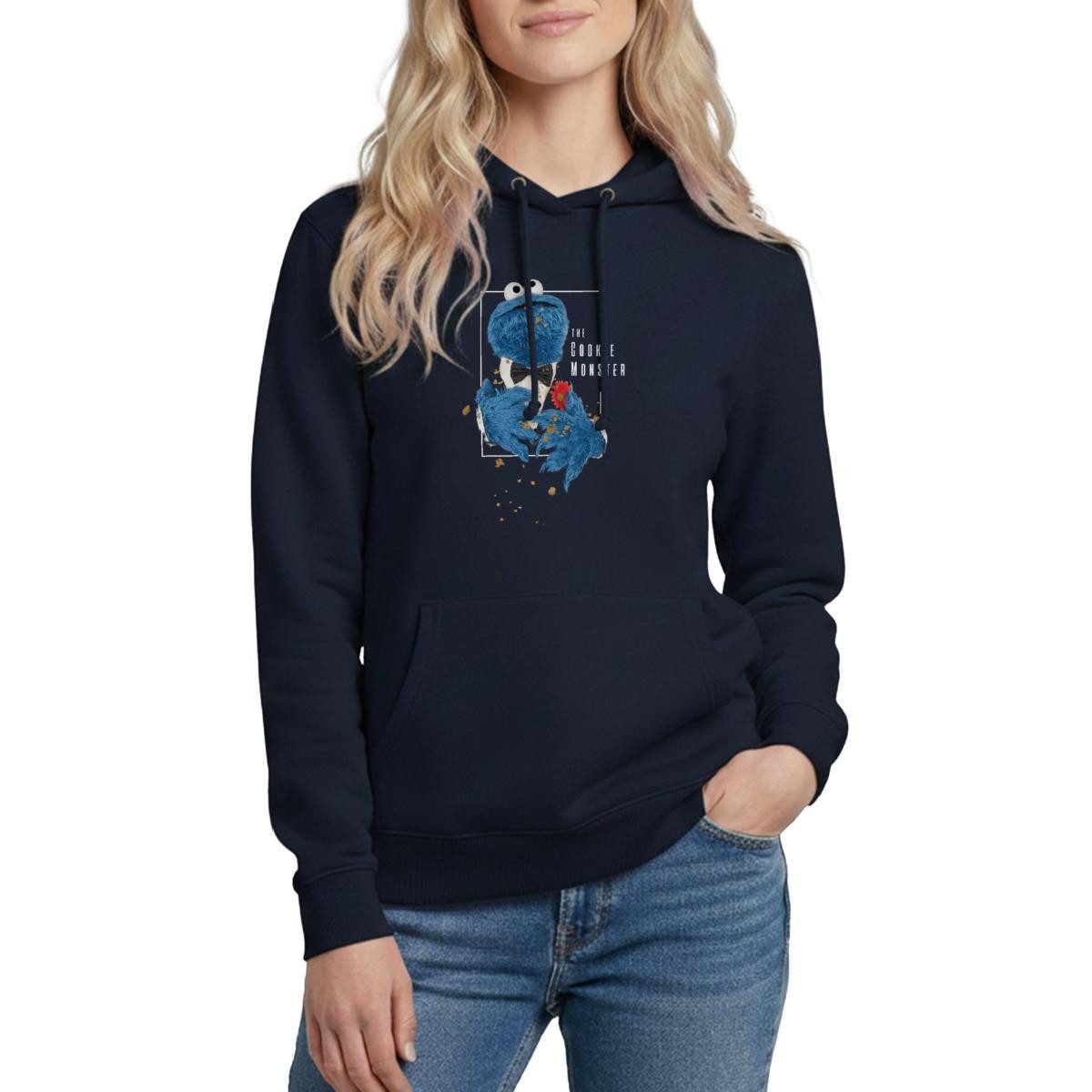 Spreadshirt Hoodie Sesamstraße The Cookie Monster Damen Hoodie (1-tlg)