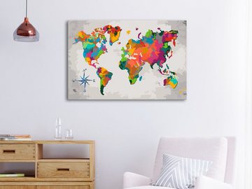 Artgeist Malen nach Zahlen Weltkarte (Windrose)