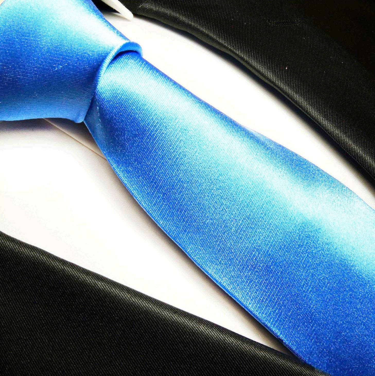 Paul Malone Krawatte für Herren Uni Krawatte hellblau