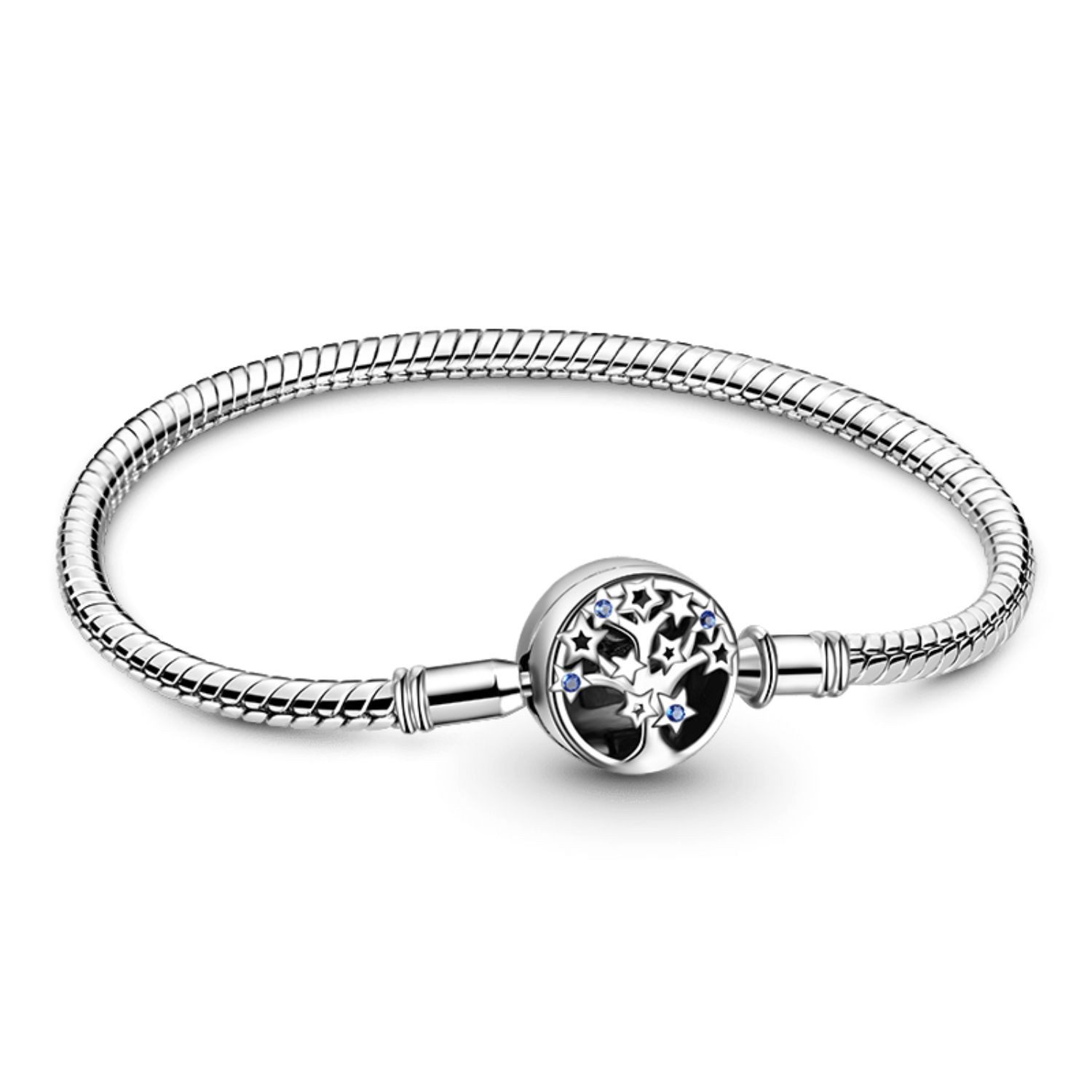 Gnoce Perlenarmband Gnoce Armband mit Lebensbaumverschluss GYB020-20 Edelstahl/Silber