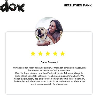 DDOXX Futternapf Fressnapf für Hunde & Katzen, rutschfest, Edelstahl & Melamin, Melamin, Langlebig,Robust,Rutschfest