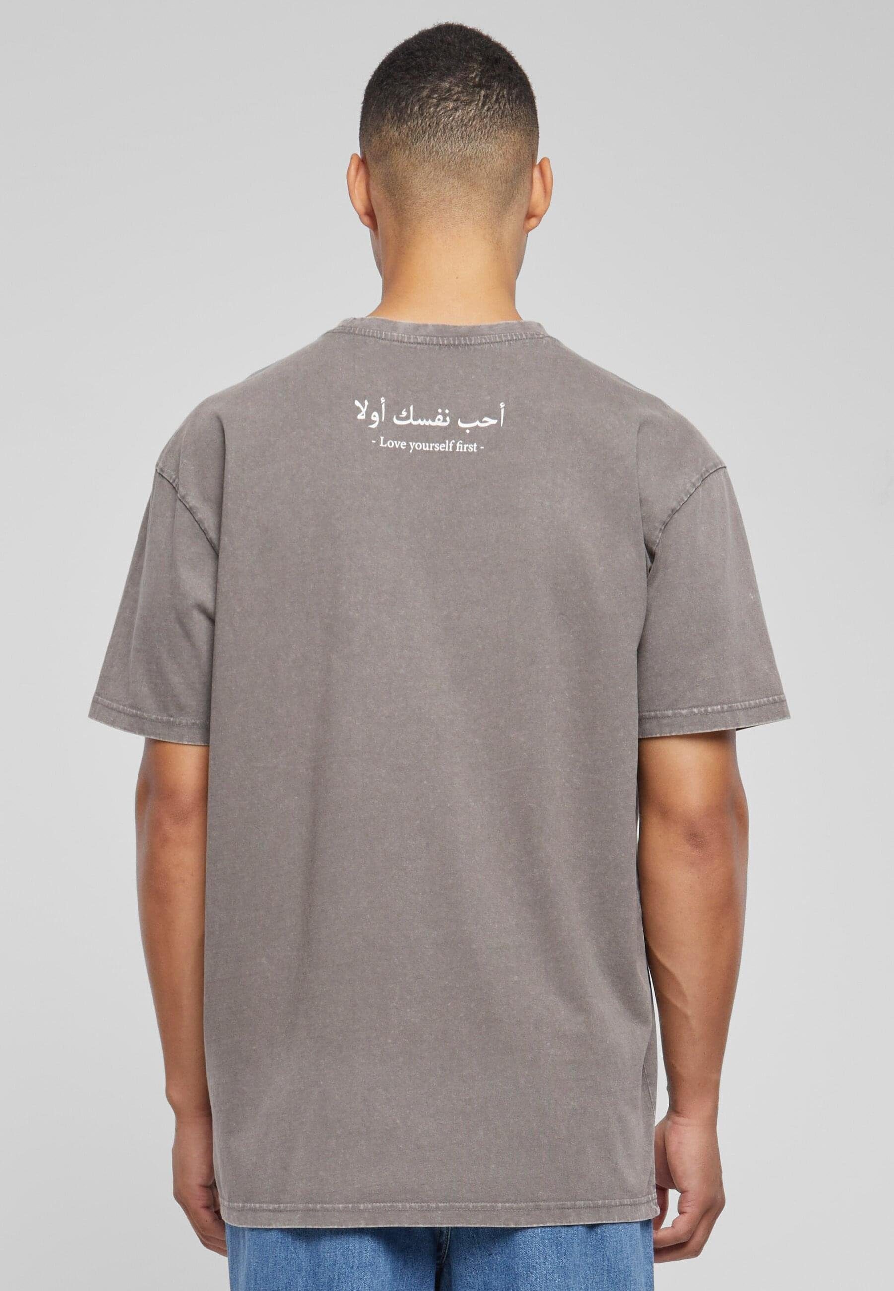 Washed Acid Tee asphalt Herren Yourself (1-tlg) First Love Merchcode T-Shirt Oversize Heavy