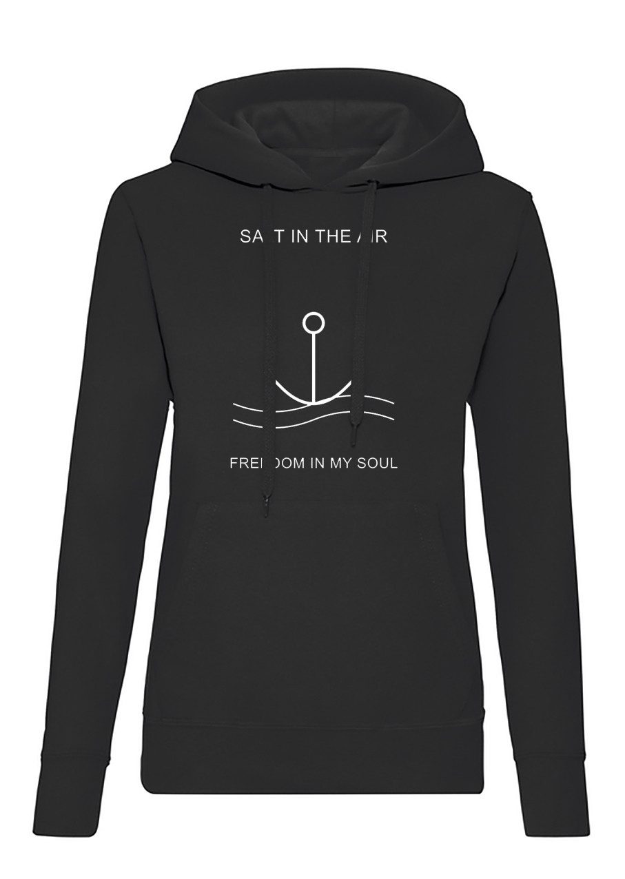 Blondie & Brownie Hoodie SaltSaul Damen Hoodie Anker Salt in the Air Freedom Soul Motiv Print SaltSaul Damen Hoodie Anker Freedom Style
