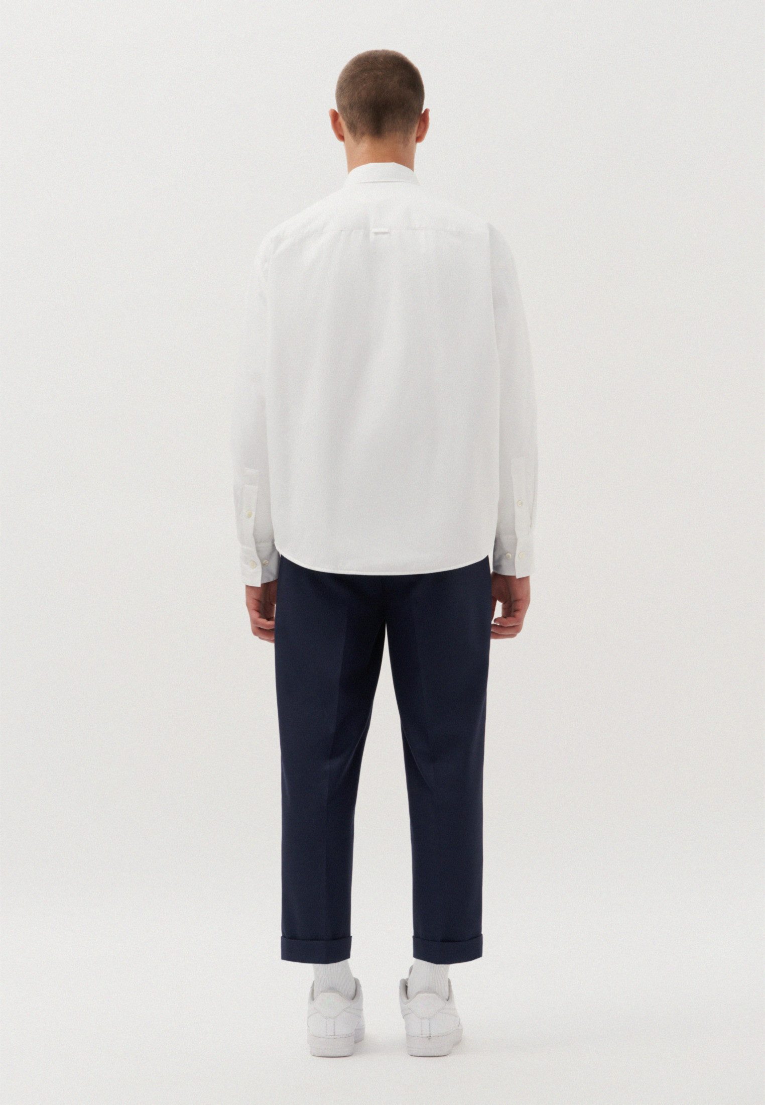 studio seidensticker Businesshemd Studio Oversized Langarm Kentkragen Uni