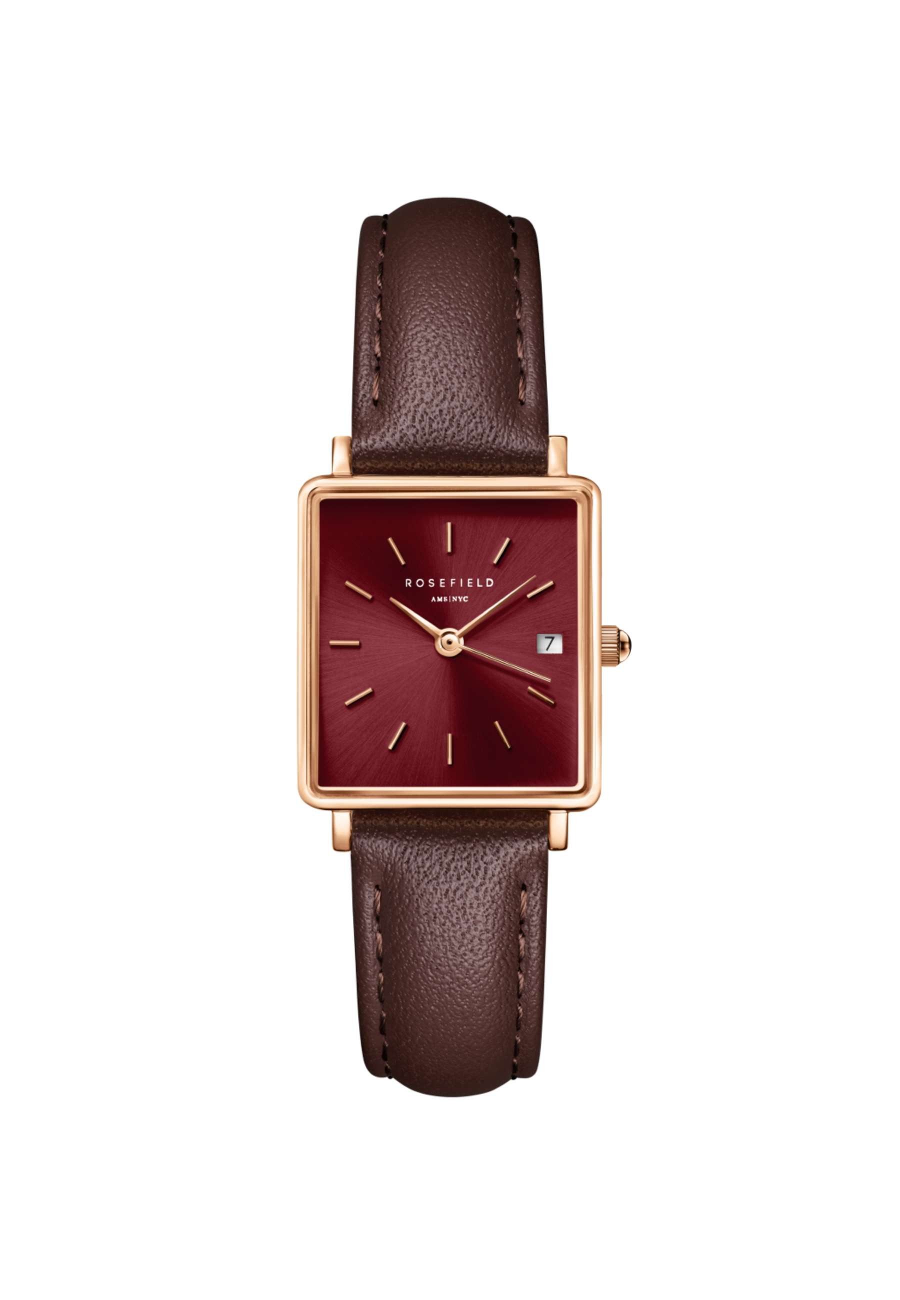 Quarzuhr ROSEFIELD Damenuhr Boxy XS 24mm Braun
