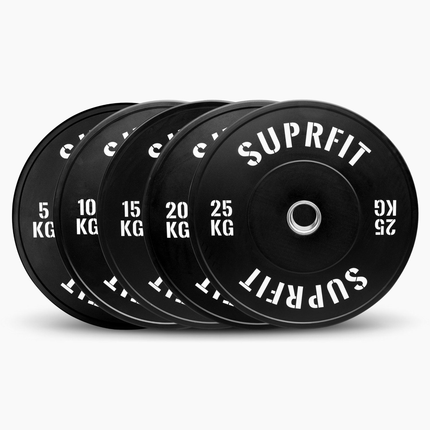 Hantelscheiben Econ Bumper Plate White Logo Set