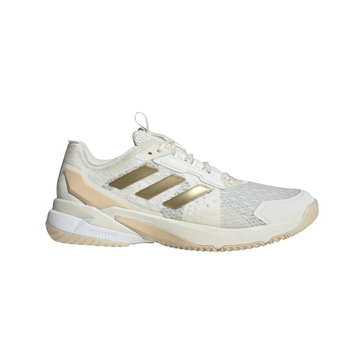 Hallen-Indoorschuhe CrazyFlight 6 weiss/gold Damen Badmintonschuh