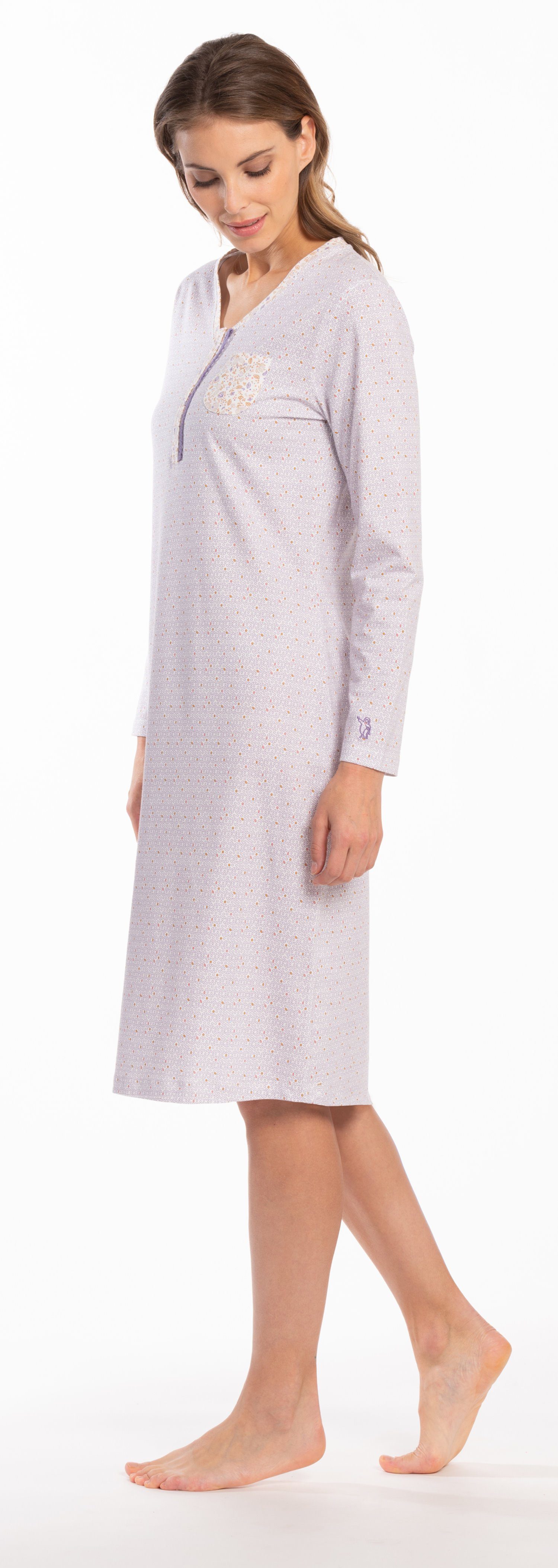 Damen Nachthemd Nachthemd (1-tlg) Eskimo Baumwolle