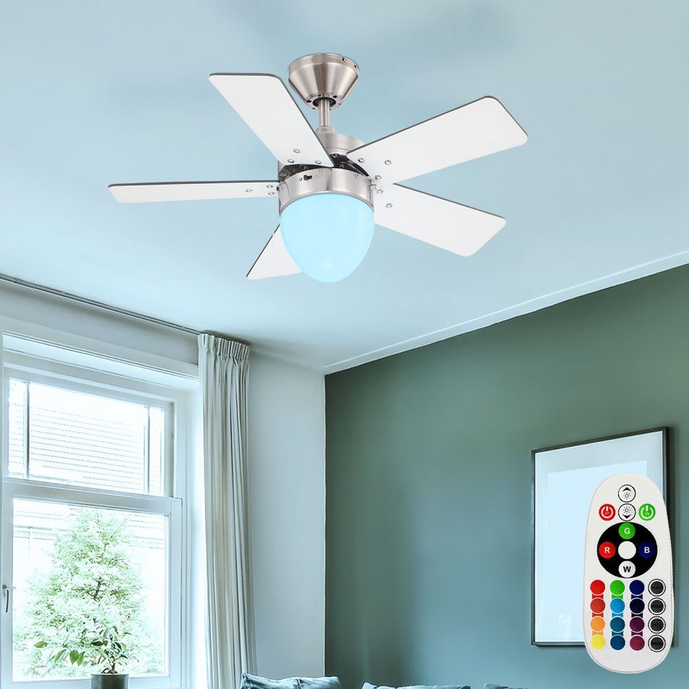 etc-shop Deckenventilator, Decken Zimmer Ventilator Lampe Lüfter Wohn Fernbedienung