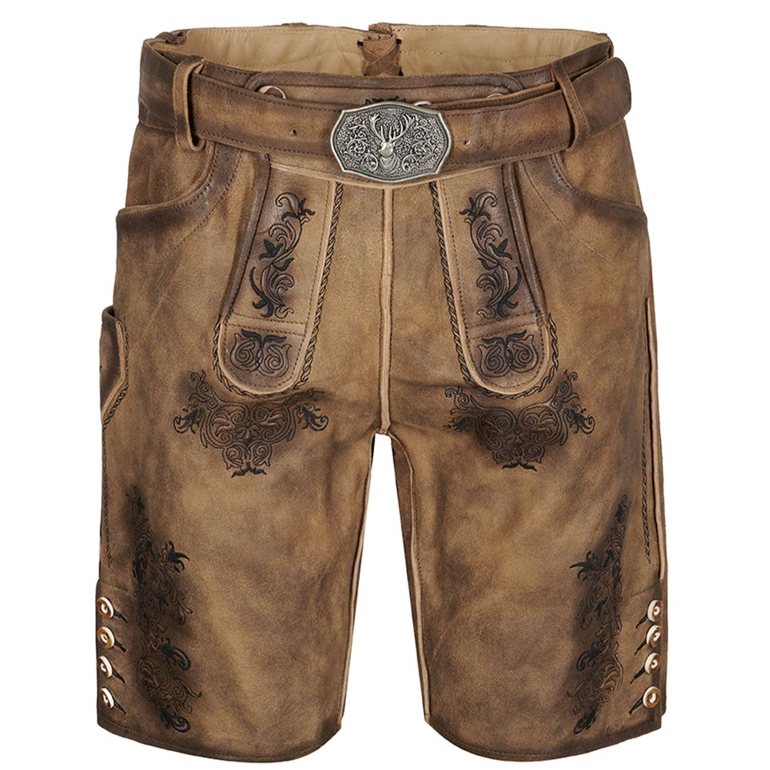 Maddox Trachtenlederhose MADDOX Kurze Herren Lederhose günstig online kaufen