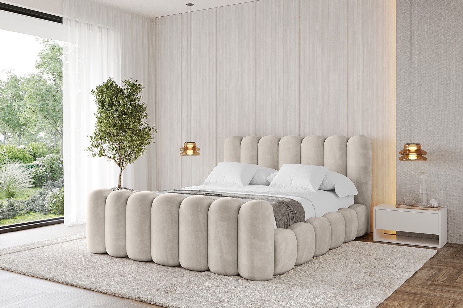 ALTDECOR Polsterbett SENA-Z (Polsterbett mit Bettkasten und Lattenrost, Box günstig online kaufen