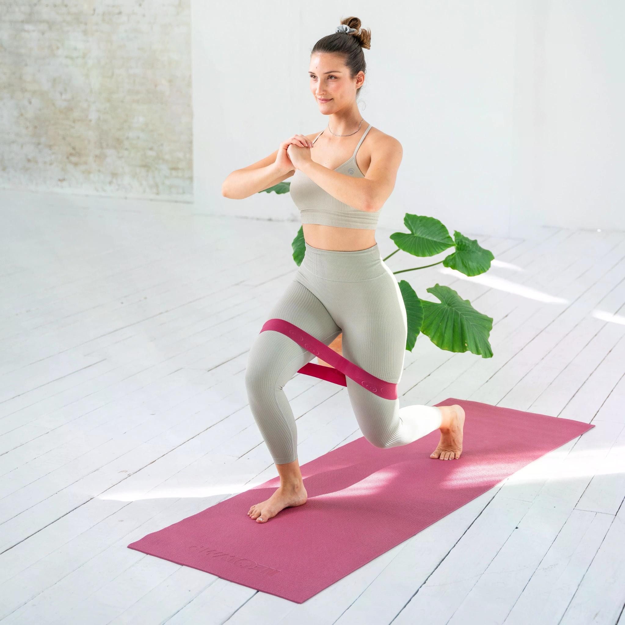 NEOLYMP Trainingsband Pilates Fitnessbänder - Resistance Bands 3er Set – 9/14/18 kg, 3 Widerstandsstufen Silikon Gymnastikband rutschfest für Pilates, Yoga