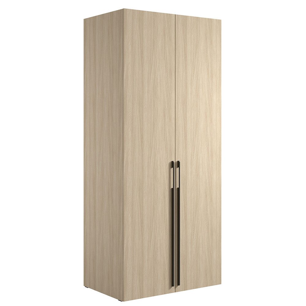 Lomadox Garderobenschrank BRAILA-166 in Eiche, 2-türig, Kleiderstange, 91 cm breit