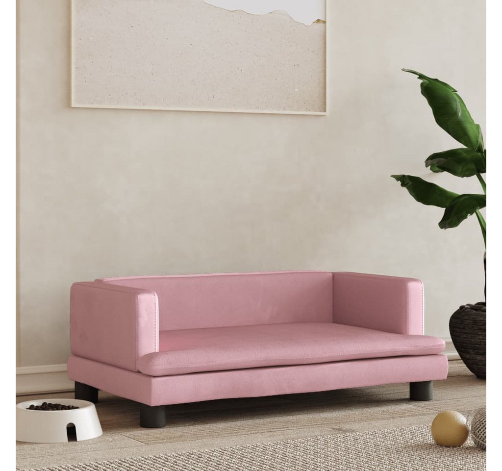 Thumbnail - vidaXL Tierbett, Hundebett Rosa 80x45x30 cm Samt
