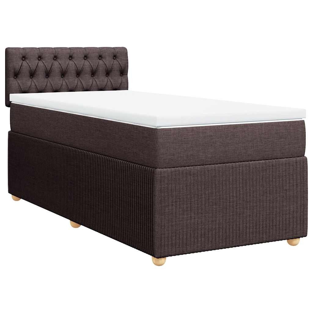vidaXL Bett Boxspringbett mit Matratze Dunkelbraun günstig online kaufen