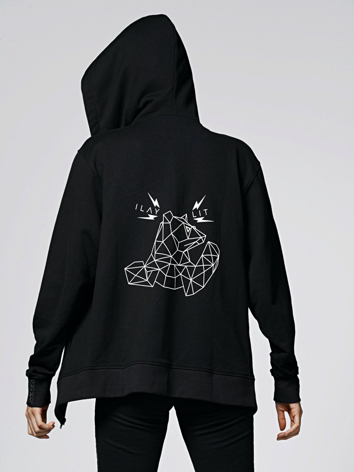 ILAY Lit Hoodie Ilay Lit Jacke Short mit Logo Bär