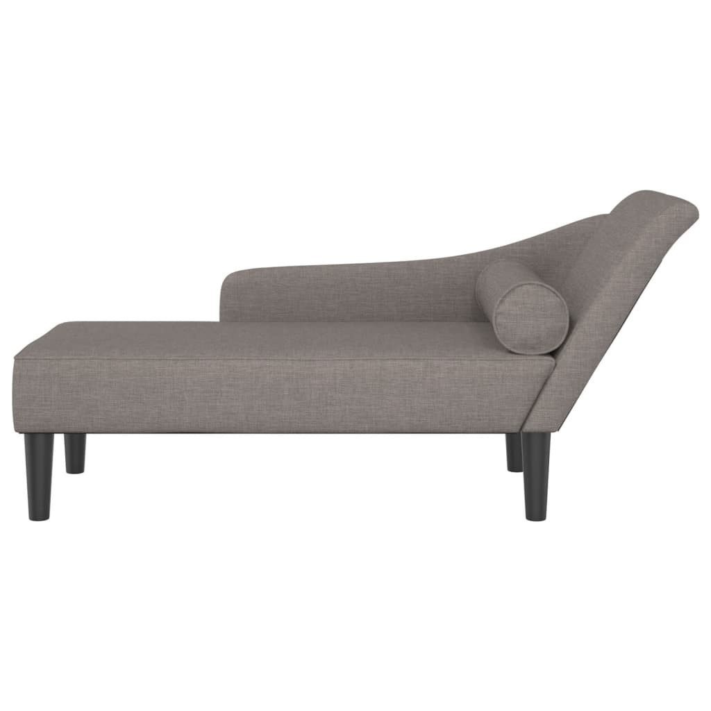 vidaXL Chaiselongue Chaiselongue mit Kissen Taupe günstig online kaufen