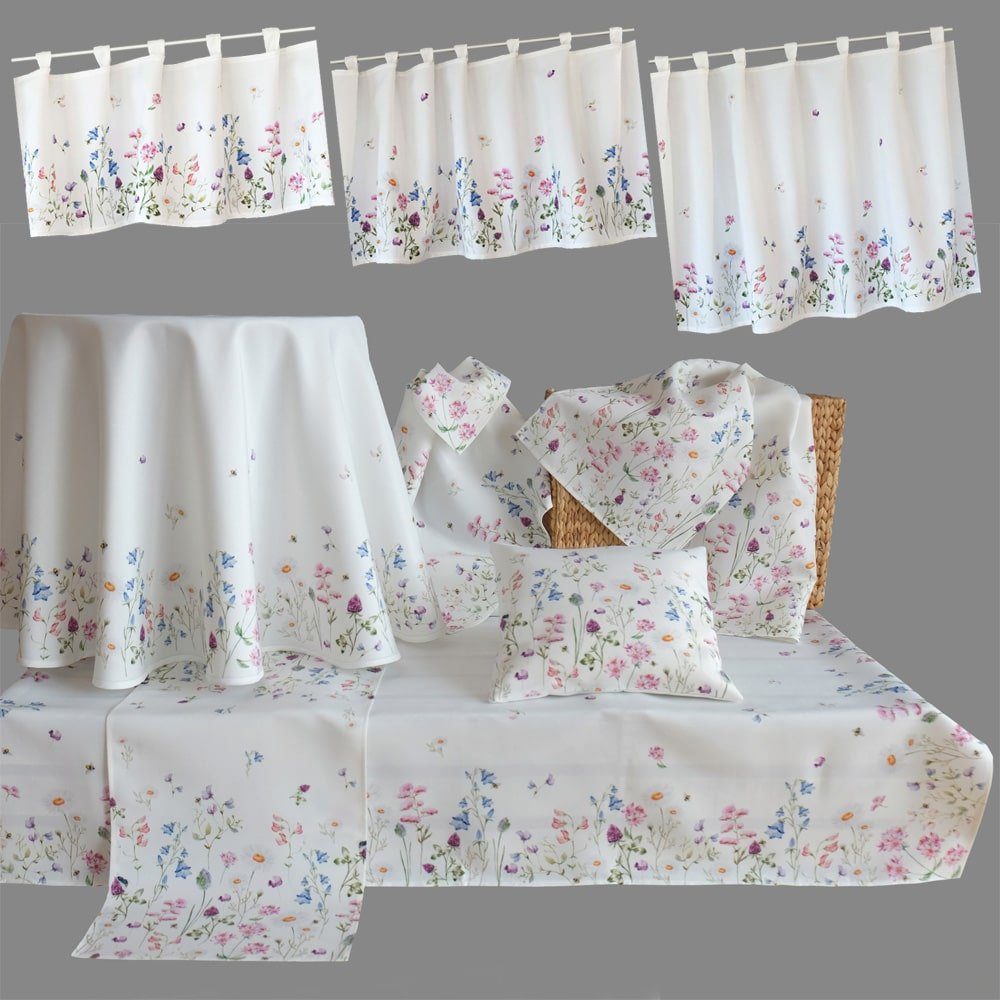 matches21 HOME & HOBBY Tischdecke Tischläufer NORA Wiesenblumen Mitteldecke günstig online kaufen