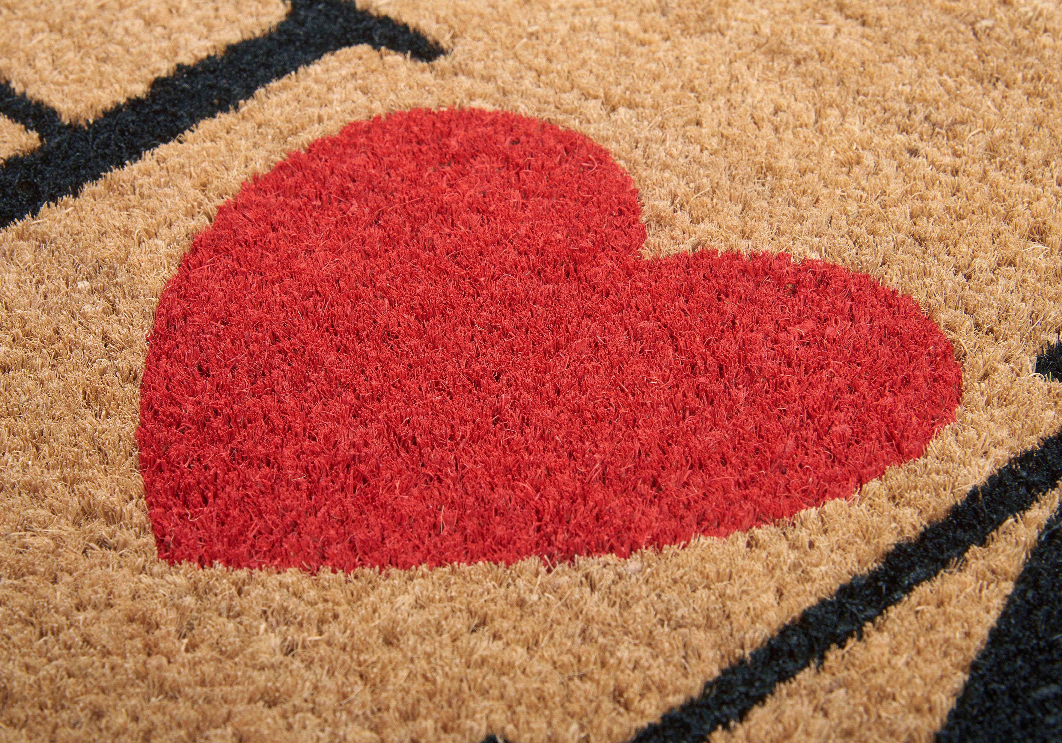 Fußmatte Mix Mats Kokos Rutschfest, Kokos, Kokosmatte, Höhe: Innen, Heart, Home, HANSE Schmutzfangmatte, Flur Home Outdoor, rechteckig, With 15 mm
