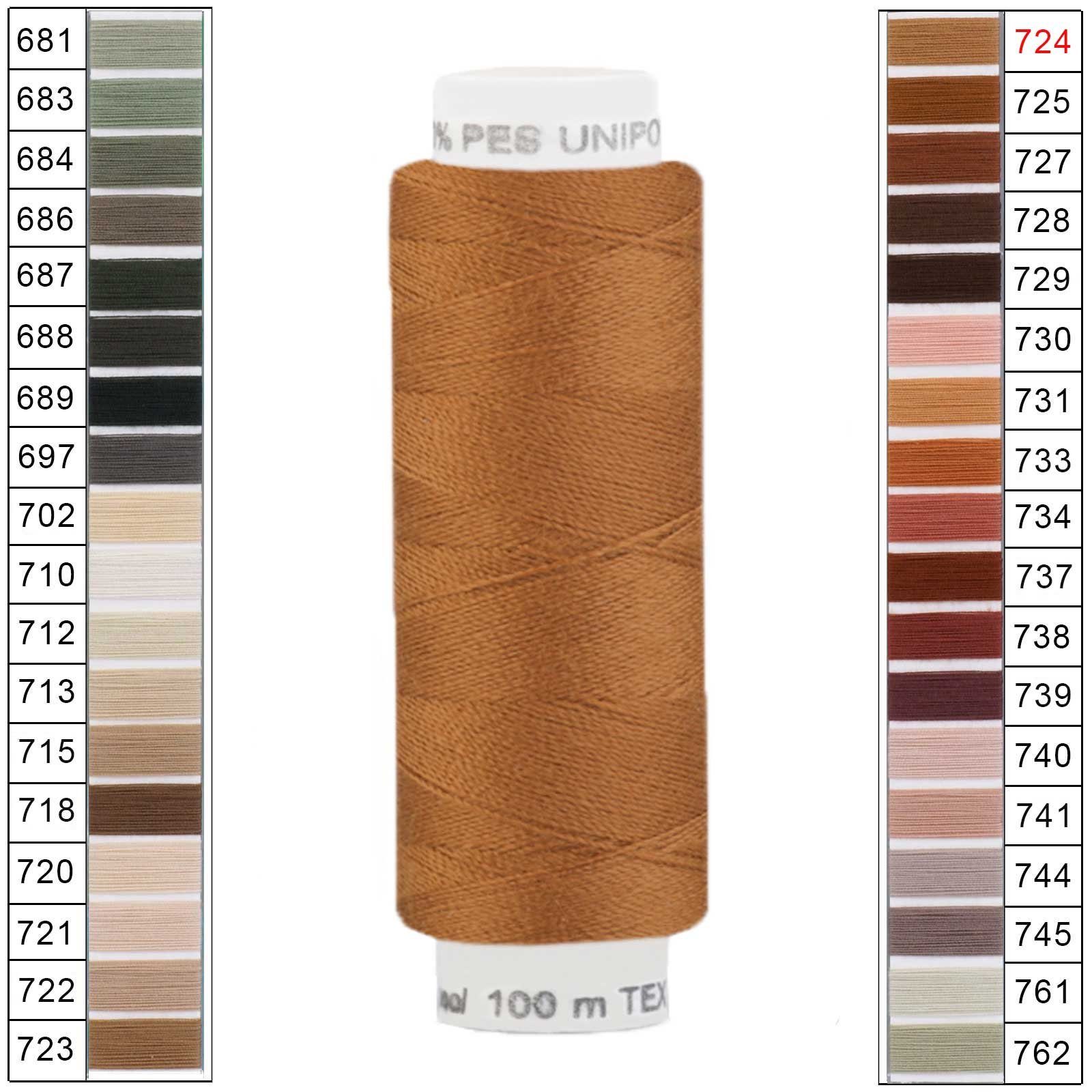 Thumbnail - maDDma Nähgarn 100m Unipoly 120 TEX14x2 Farbwahl 5v6 Nähgarn, 100 m, 724