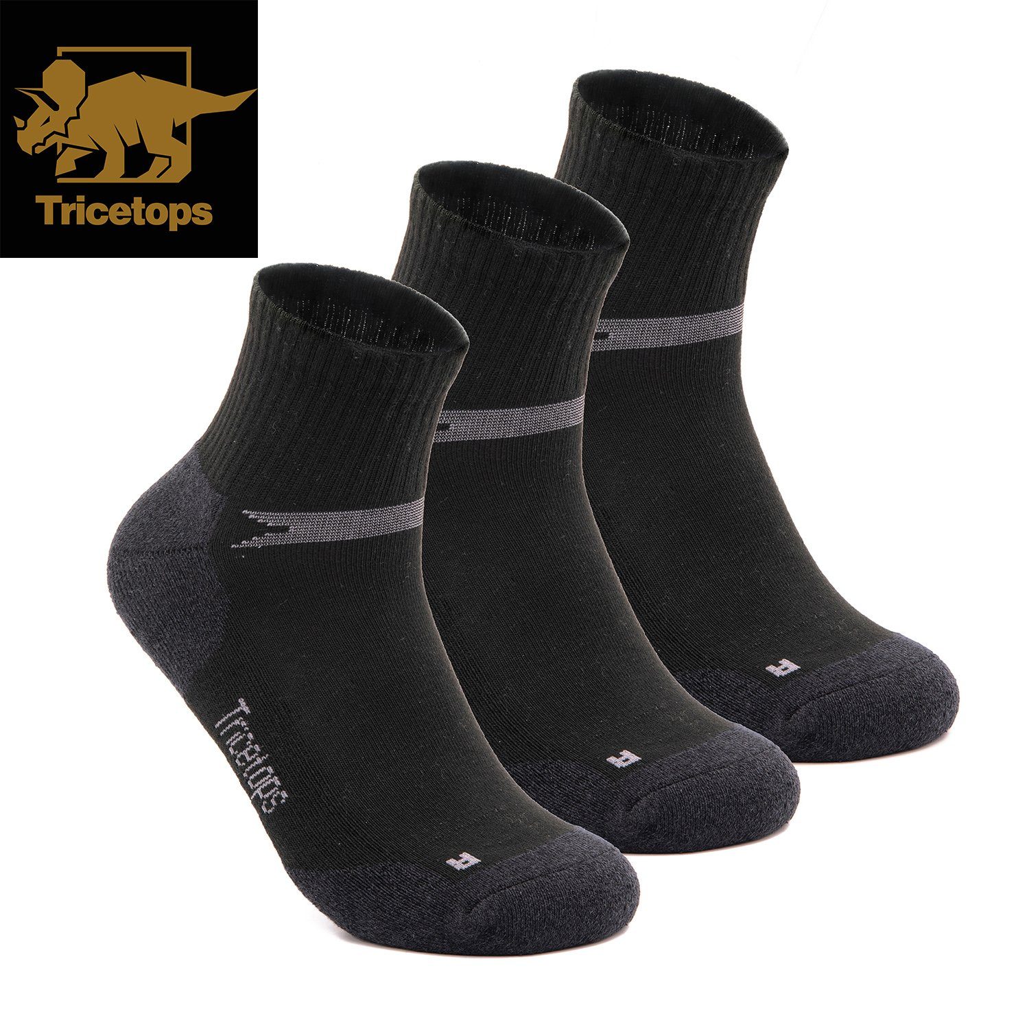 Tricetops Wandersocken TS01L Wandersocken Herren Arbeitssocken Damen 3 / 6 Paar Trekking-Socken Sportsocken (3-Paar)