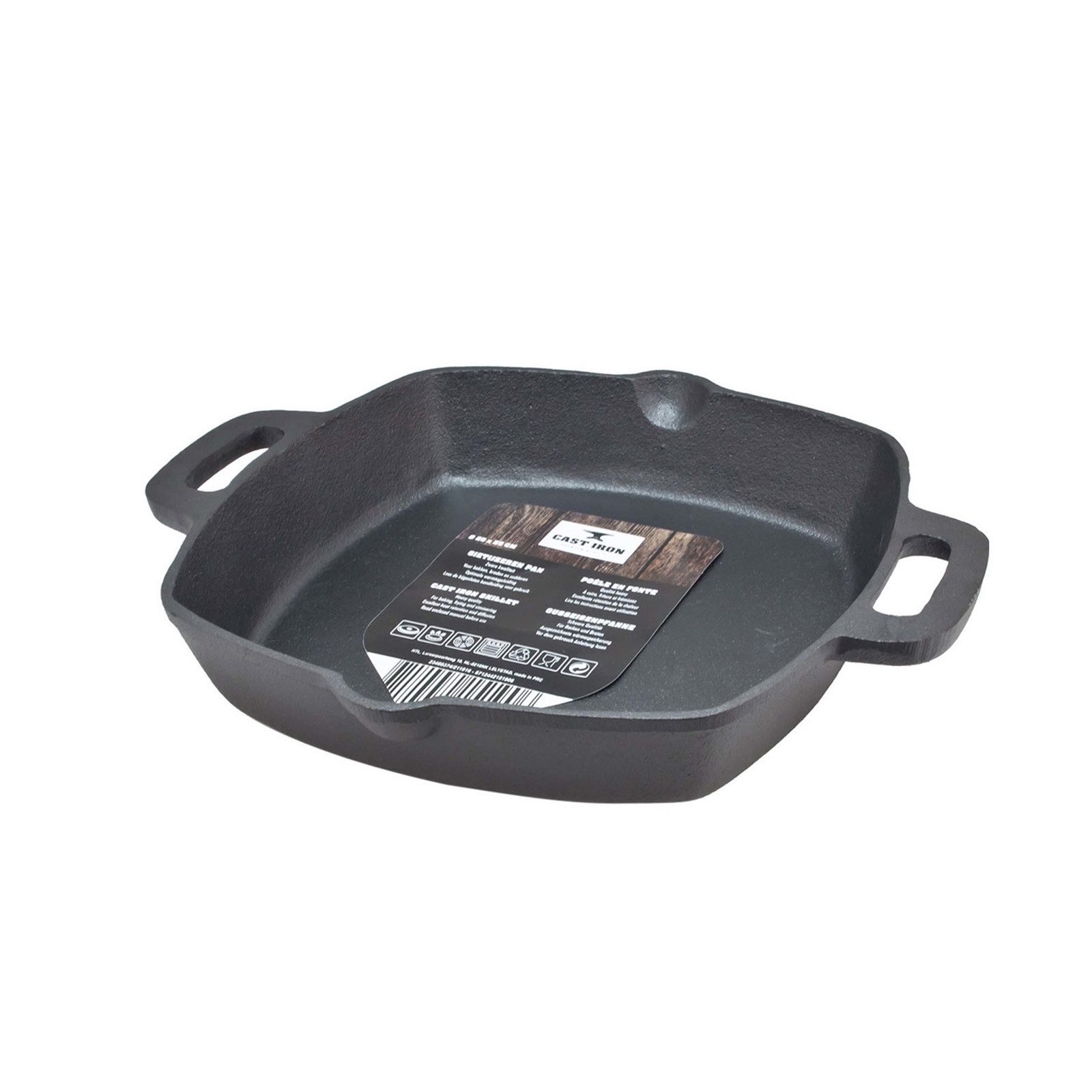 Neuetischkultur Bratpfanne Pfanne Eckig mit Griffen, Guss (Stück, 1-tlg., 1 Pfanne), Alugusspfanne mit perfekter Hitzeverteilung