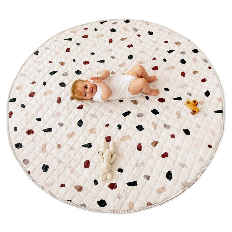 Krabbeldecke für Baby 1,5m, Krabbelmatte, Spielmatte mit Rutschfester Unterseite, Hakuna Matte