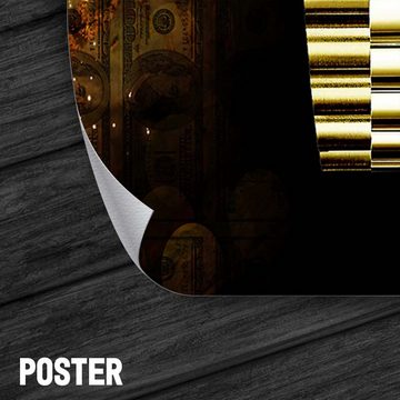 ArtMind XXL-Wandbild CASH - ROLEX - MONEY, Premium Wandbilder als Poster & gerahmte Leinwand in 4 Größen, Wall Art, Bild, Canva