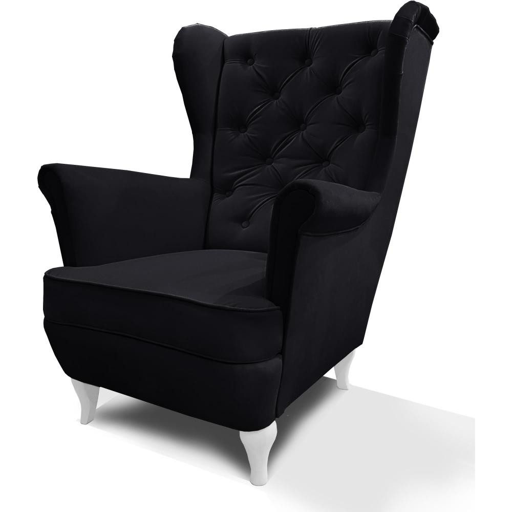 Beautysofa Ohrensessel Sessel FALCO Chesterfield Wohnzimmersessel günstig online kaufen