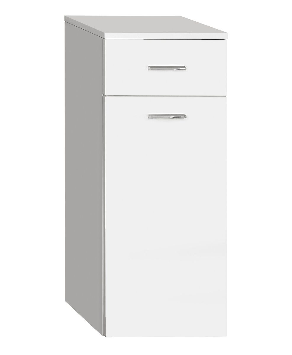 Aqualine Seitenschrank ZOJA/KERAMIA FRESH Unterschrank mit Wäschekorb 35x78x29cm, weiß Aqualine-50261