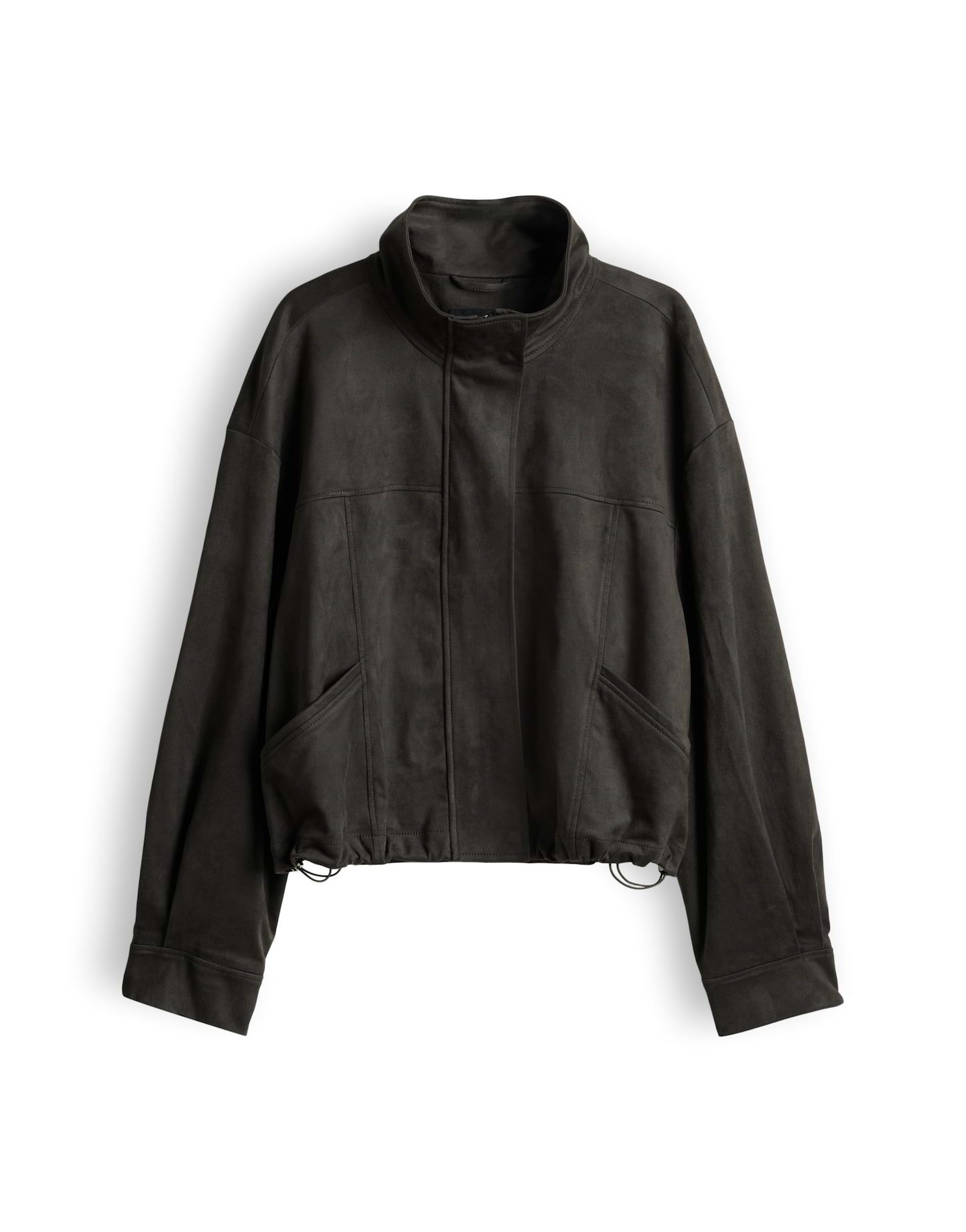 someday Jackenblazer Blouson aus weichem Velourslederimitat Loose Fit Samtige Oberfläche mit edler Optik