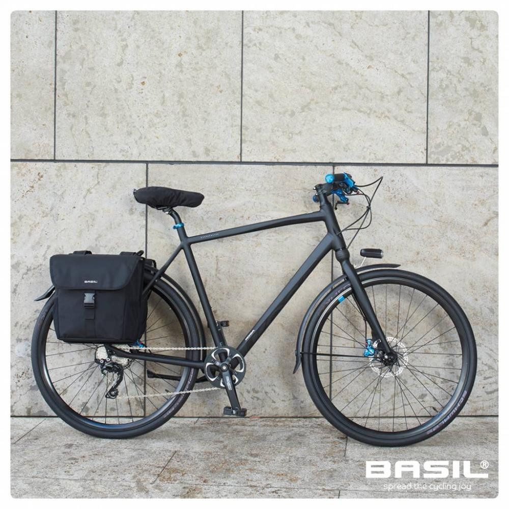Basil Fahrradsattel Basil GO Sattelüberzug Solid Black - wasserdicht, 28 × 23 × 1 cm, Gumm