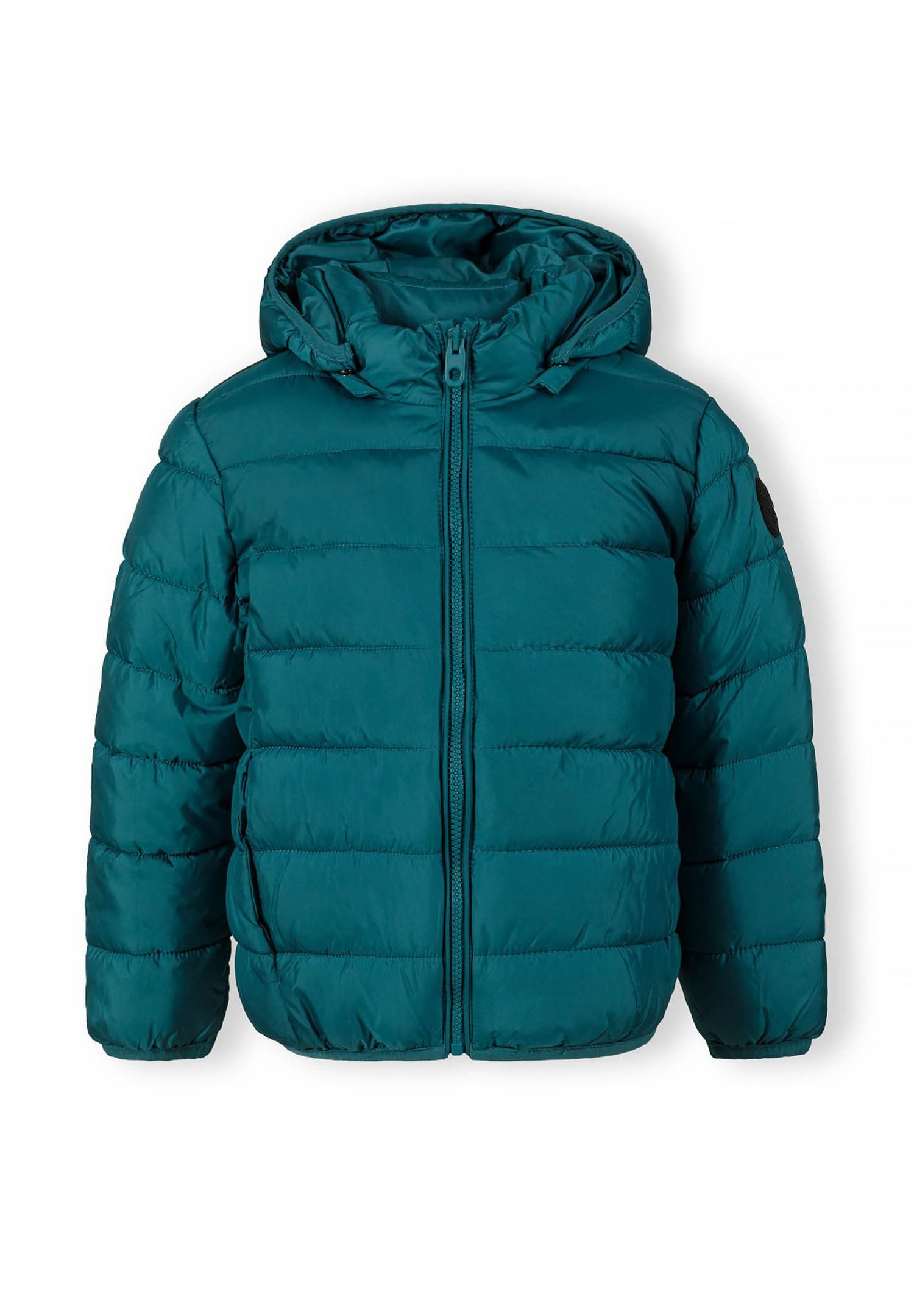 MINOTI Steppjacke Steppjacke mit abnehmbarer Kapuze und Aufnäher am Ärmel (2–14y)