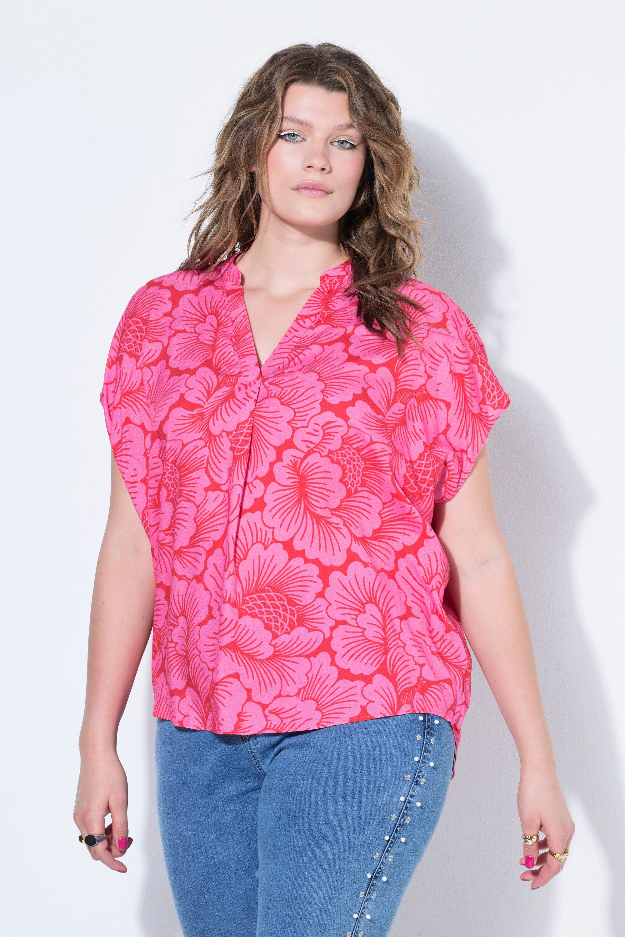 Studio Untold Hemdbluse Blusenshirt oversized Flower-Print