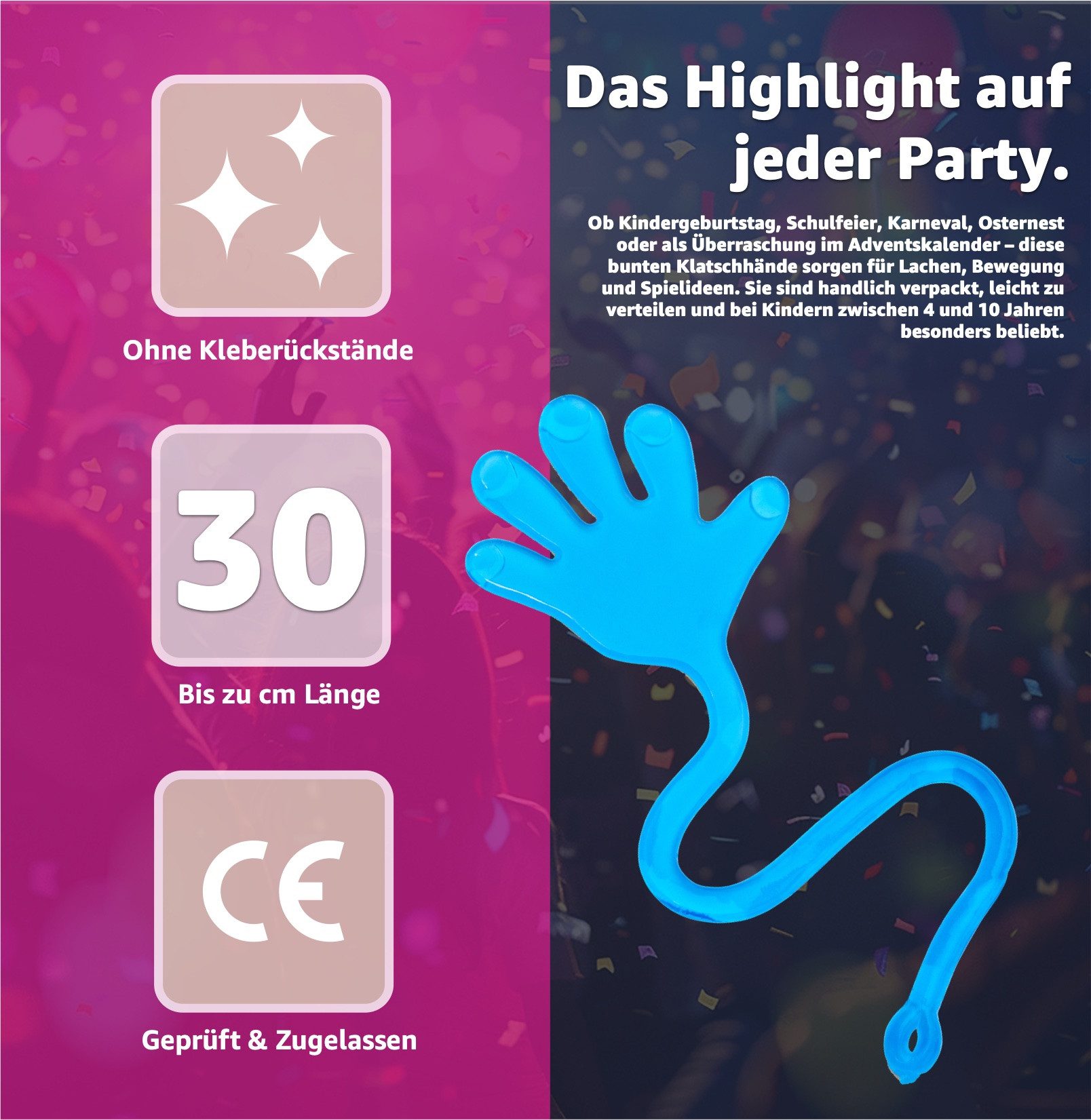 Kinderfreund® Lernspielzeug 14x Slime Spielzeug Klatschhand Kinder Mitgebse günstig online kaufen