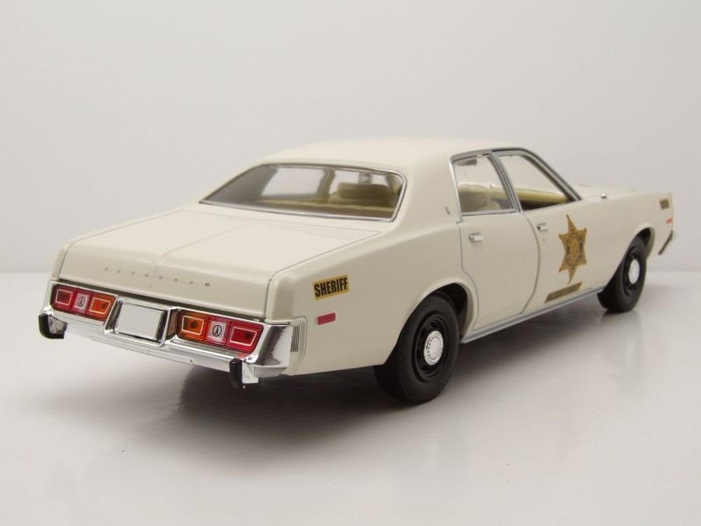 GREENLIGHT collectibles Modellauto Plymouth Fury #34 Riverton Sheriff 1977 beige, Maßstab 1:18