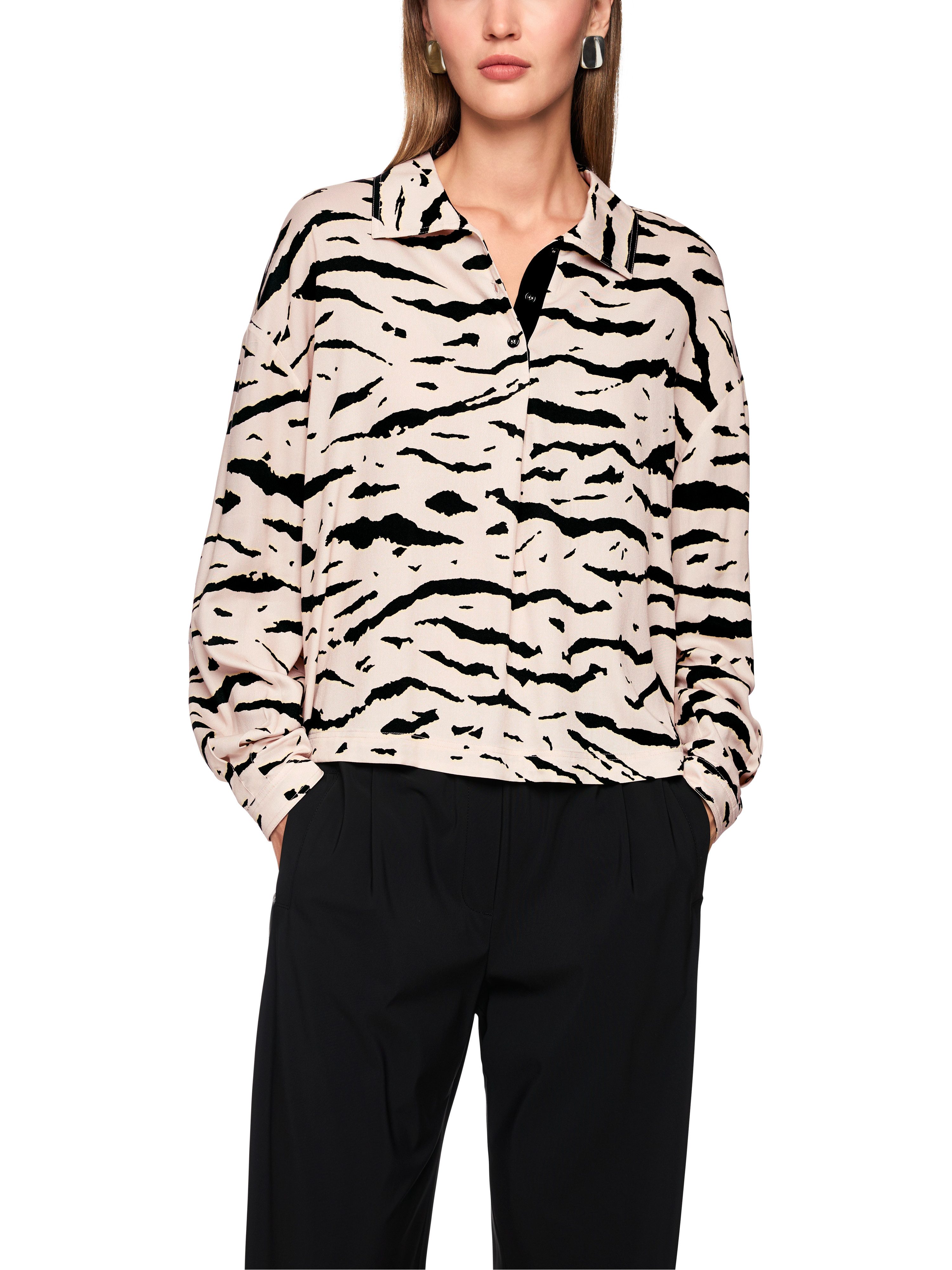 Marc Cain Langarmbluse Tiger Mania Premium Damenmode mit Print, weit geschn günstig online kaufen