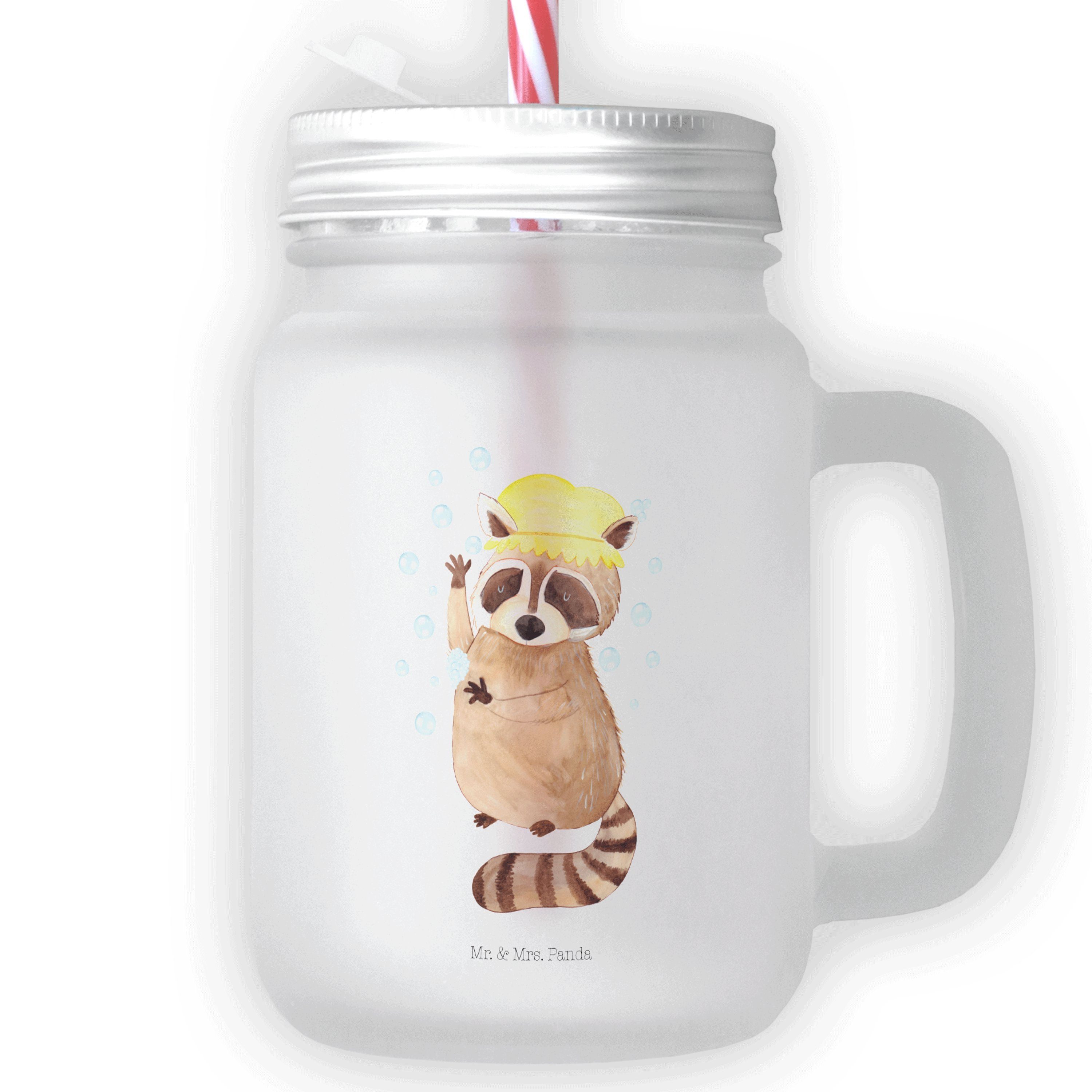 Mr. & Mrs. Panda Longdrinkglas »Waschbär Transparent Sommerglas