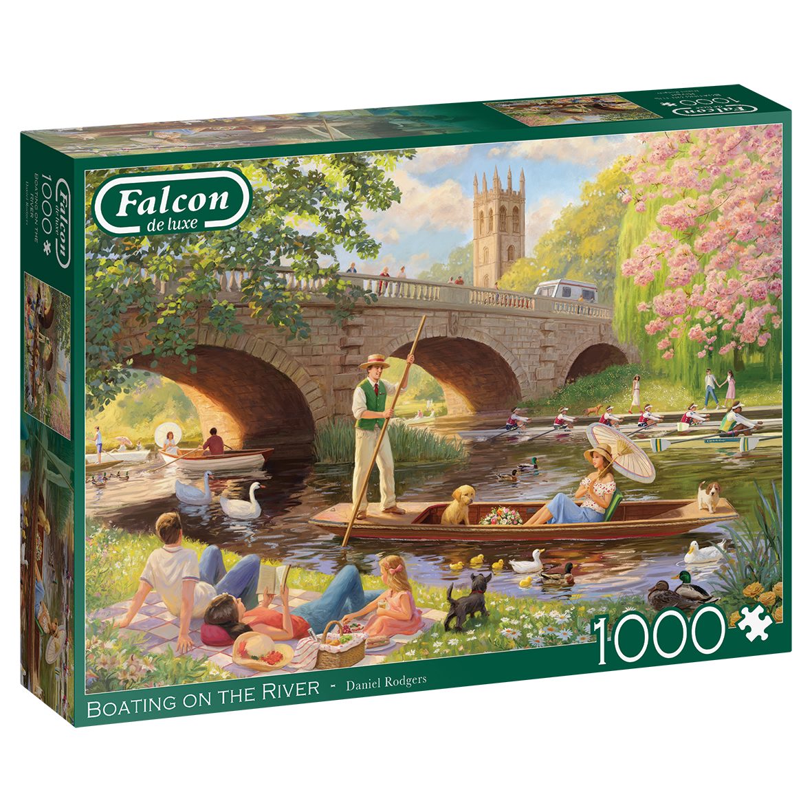 Jumbo Spiele Puzzle Daniel Rodgers Bootfahren auf dem Fluss, 1000 Puzzleteile