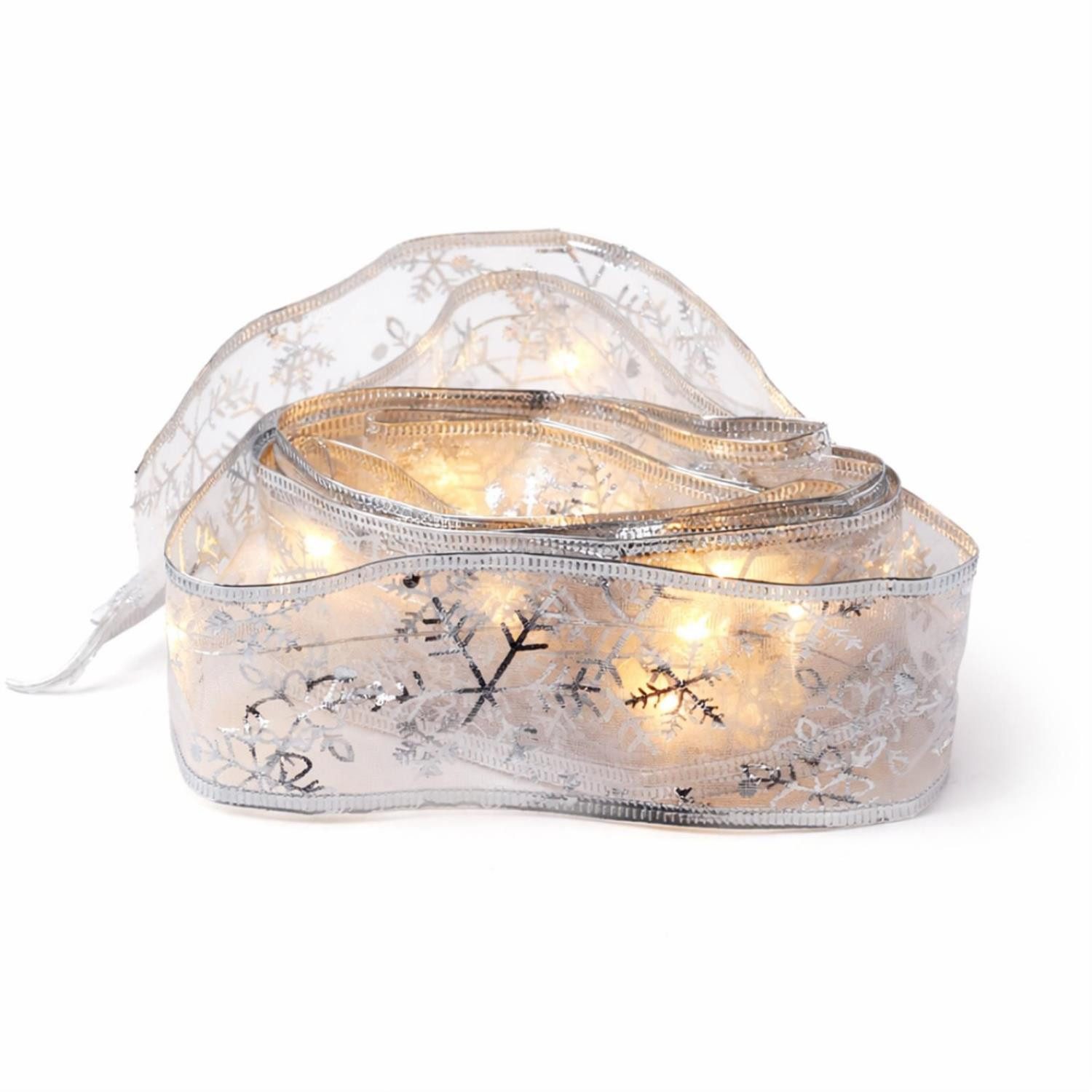 MARELIDA LED-Lichterkette LED Seidenband Geschenkband Schleifenband 30 LED 2,7m Batterie, 30-flammig – Bild 2 von 5
