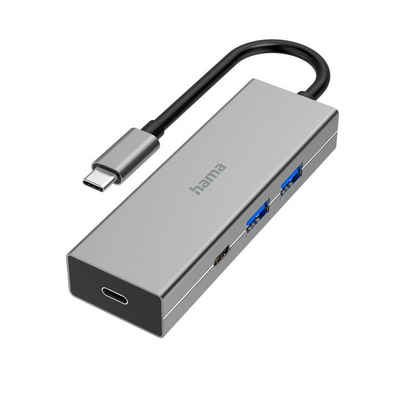 Hama USB-C-Hub, 4 Ports, 2x USB-A, 2x USB-C, USB 3.2 Gen1, 5 Gbit/s USB-Adapter USB-C zu USB 3.2 Gen 1 Type A, USB-C, 15 cm