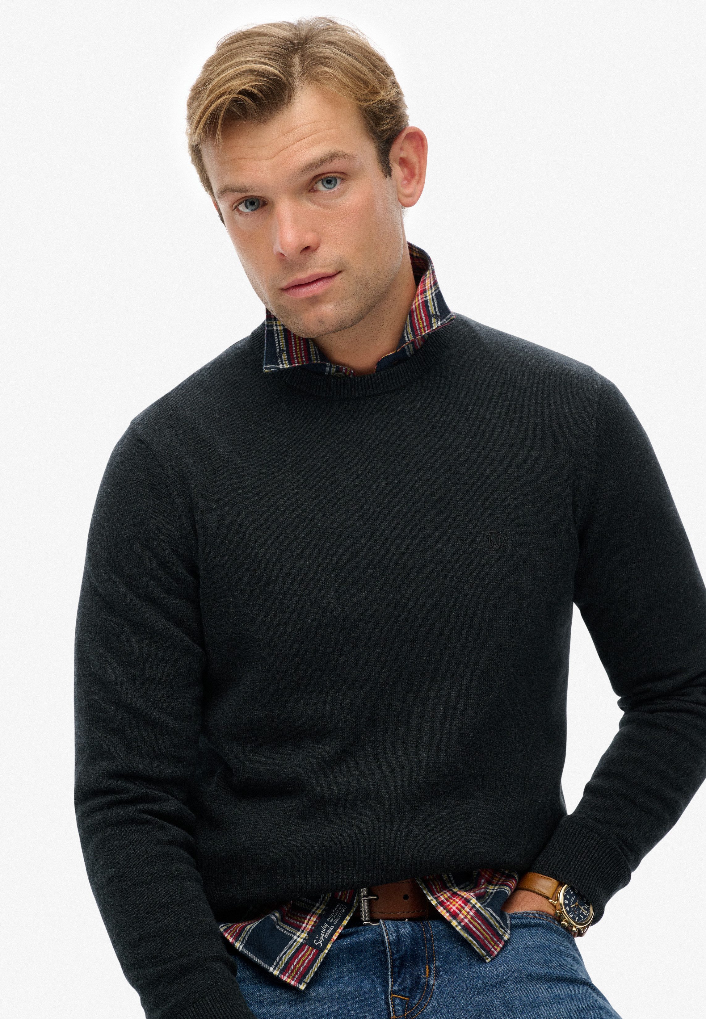 Superdry Strickpullover ESSENTIALS COTTON JUMPER