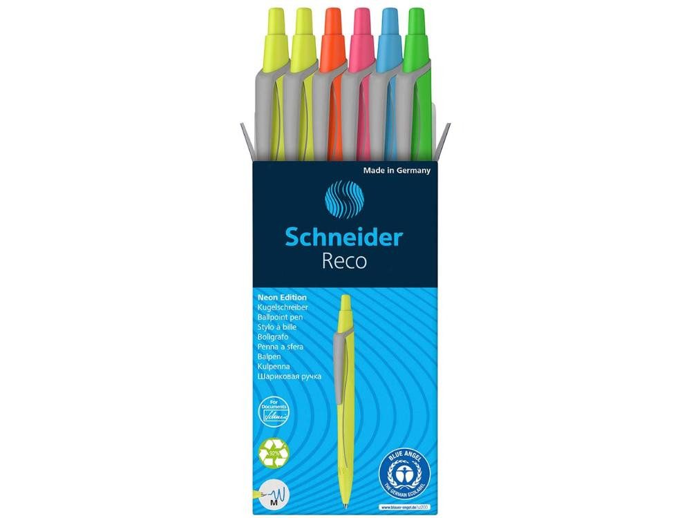 Schneider Kugelschreiber Schneider Kugelschreiber 'Reco' neon, 6 Stk.